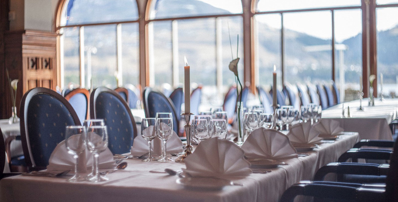 a table set for a dinner party