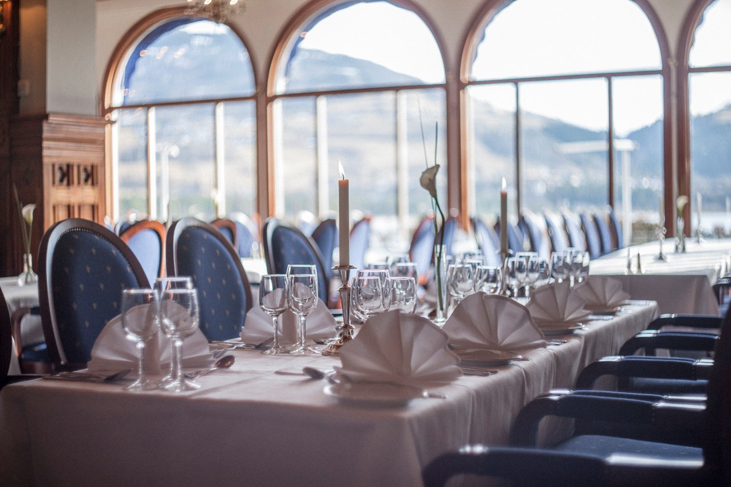 a table set for a dinner party