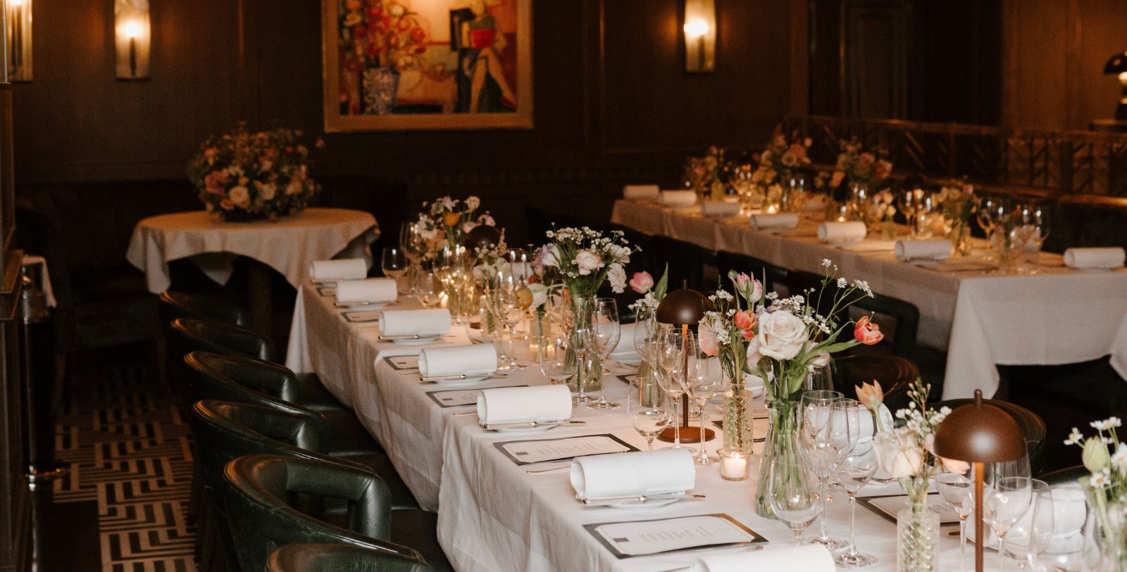 a table set for a dinner party