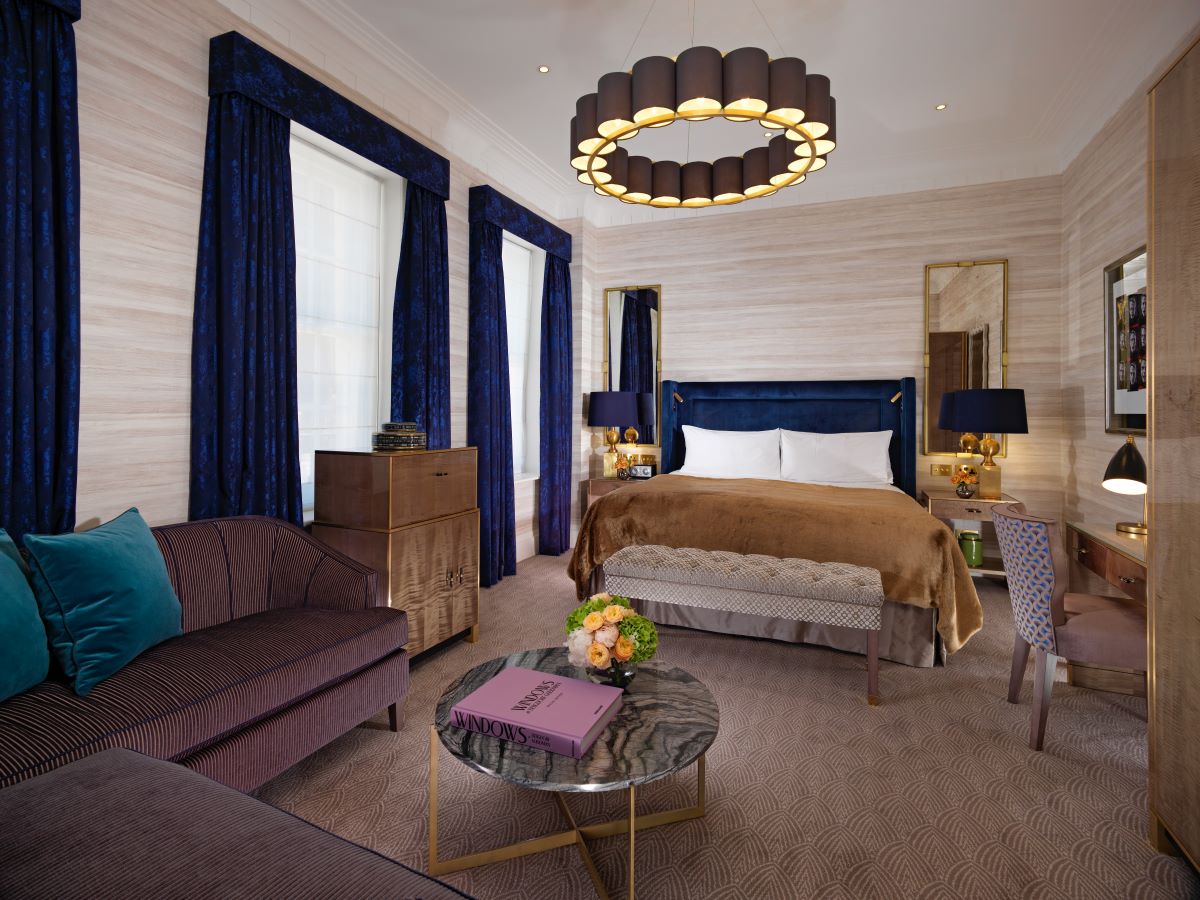 a room with a bed and a couch