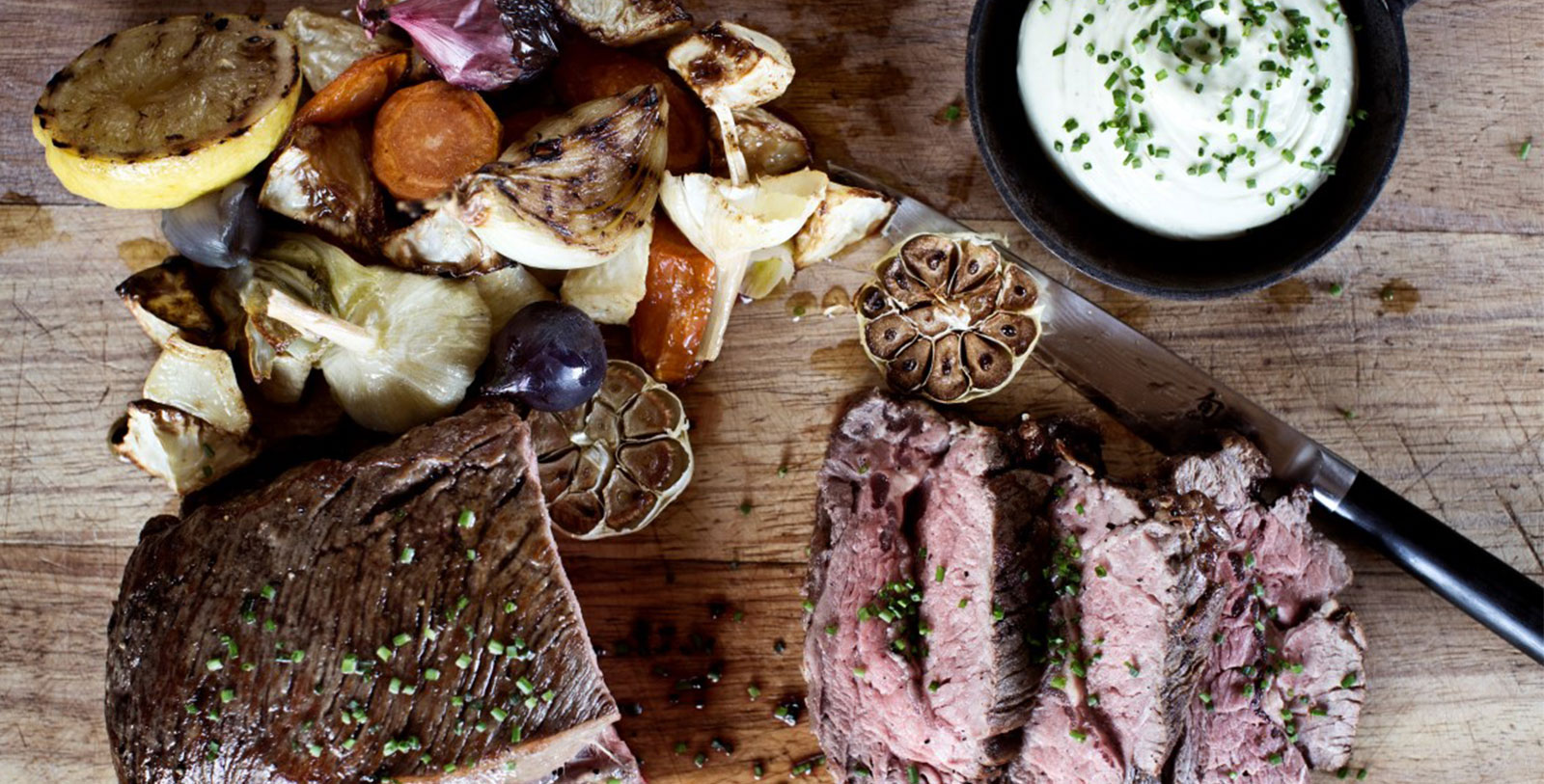 a plate of food on a wooden surface