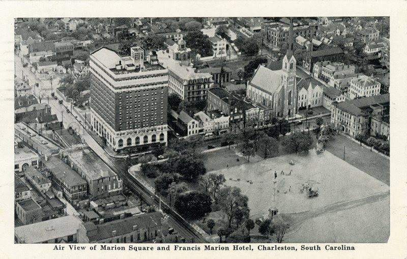 an aerial view of a city