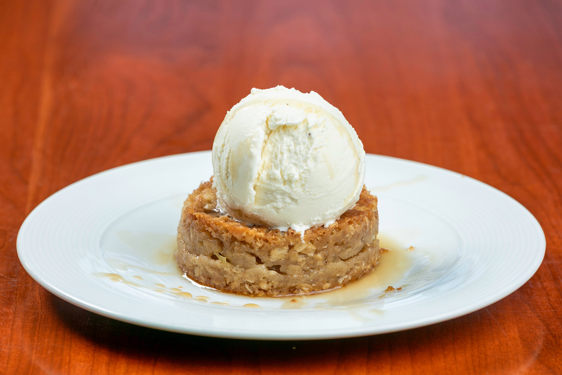 a dessert on a plate
