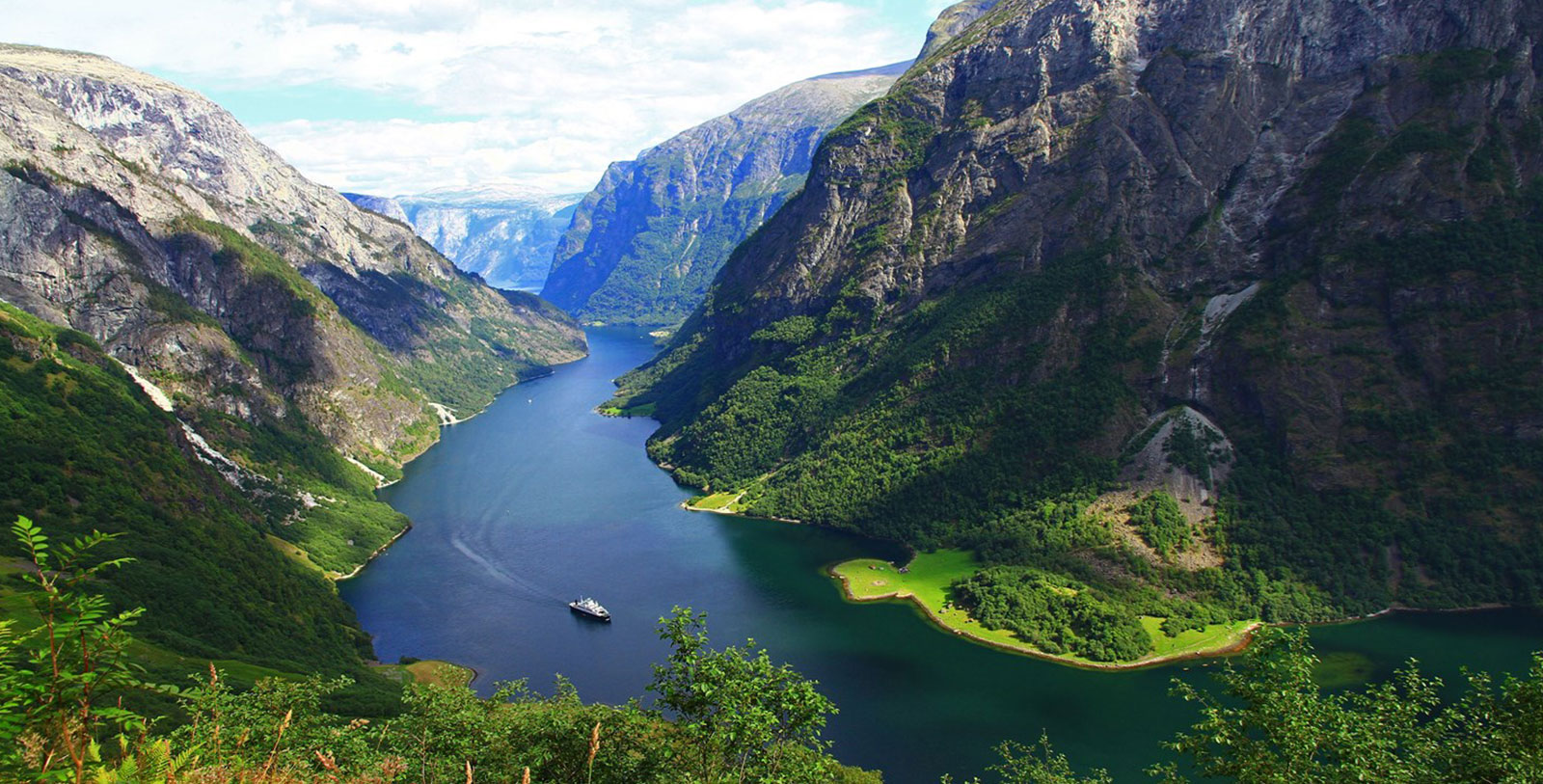 a river with a boat in it