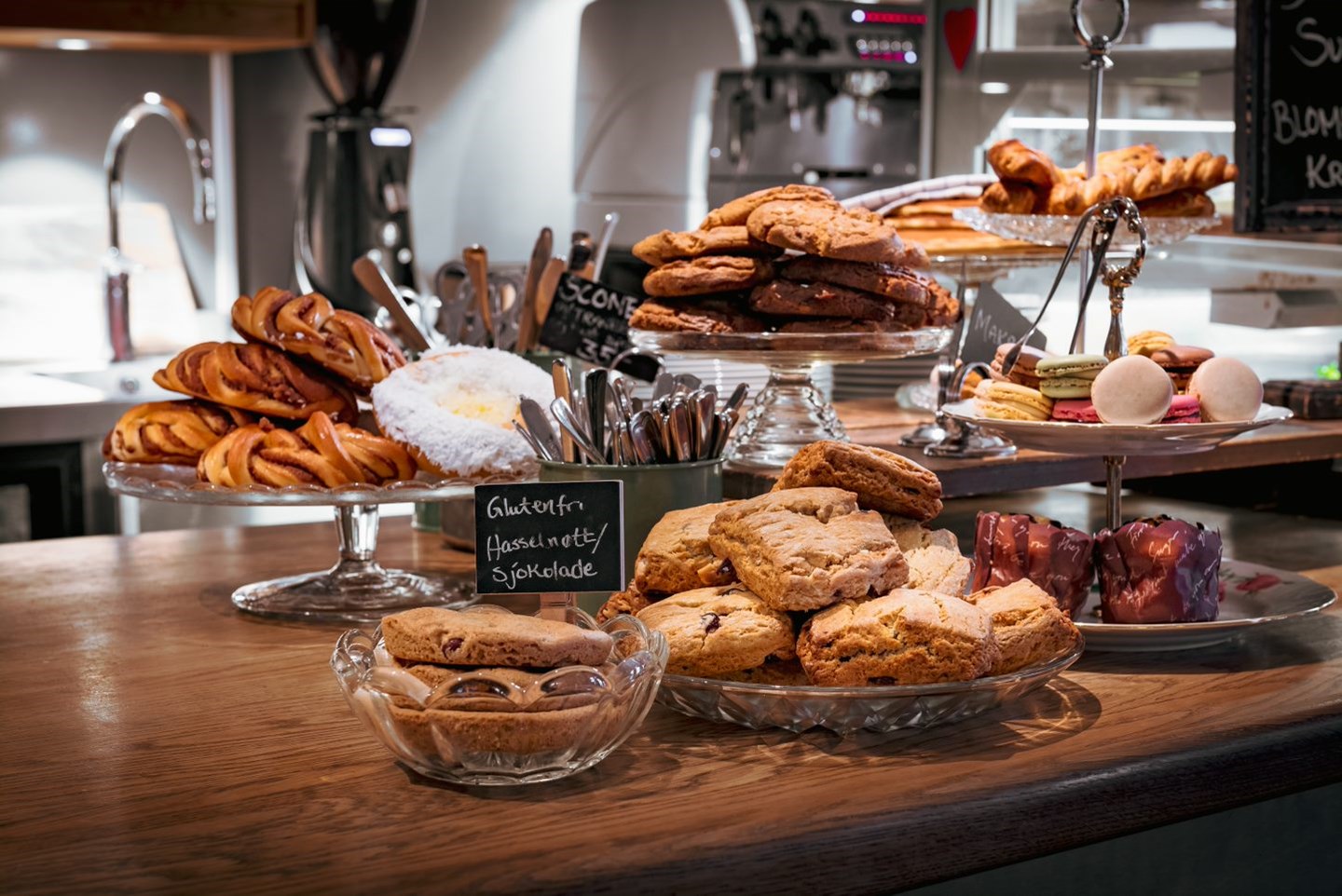 a table with food on it