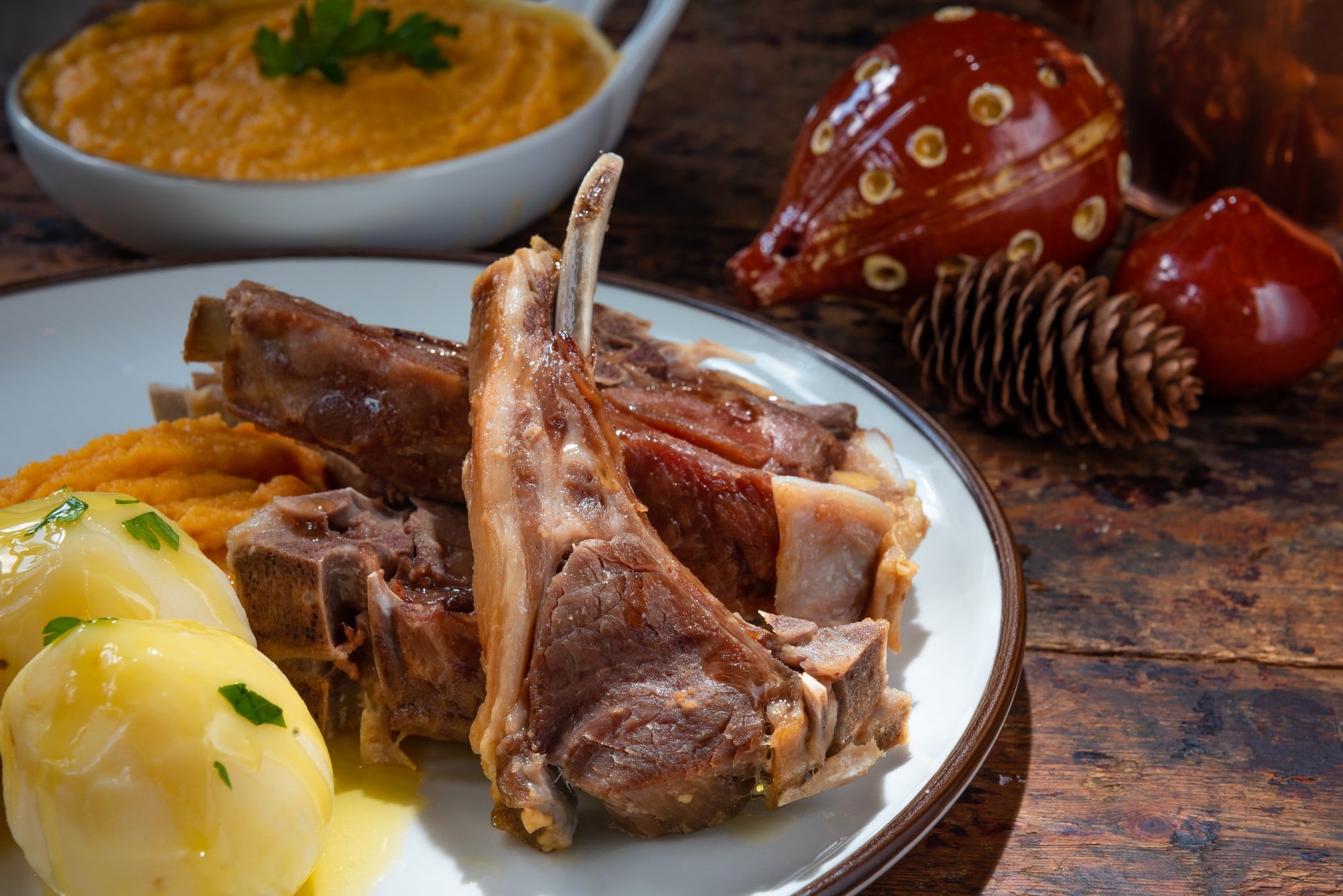 a plate of food on a table