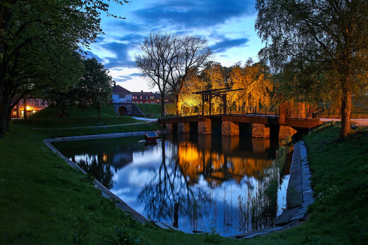 a bridge over a body of water
