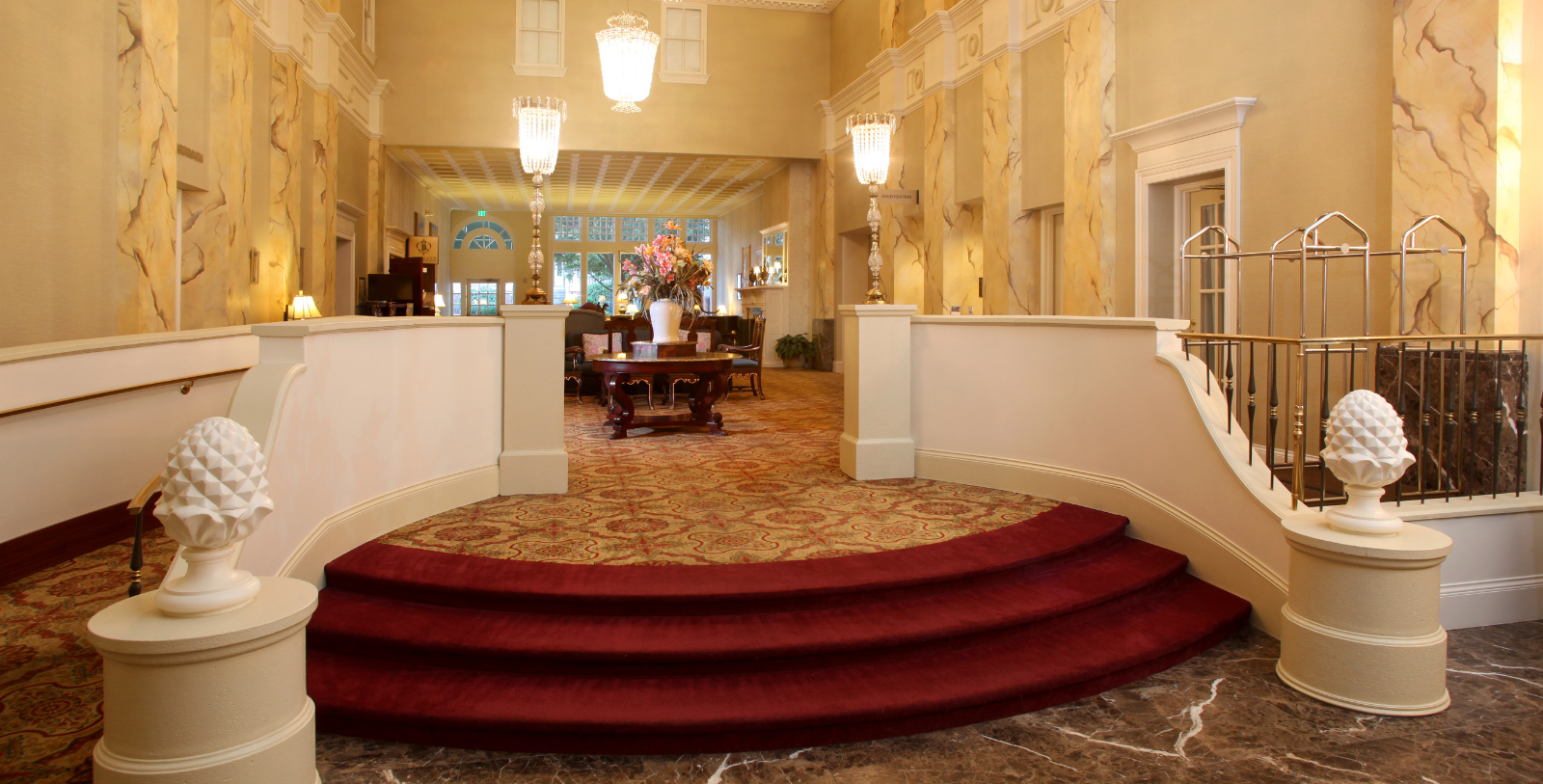 a staircase in a room