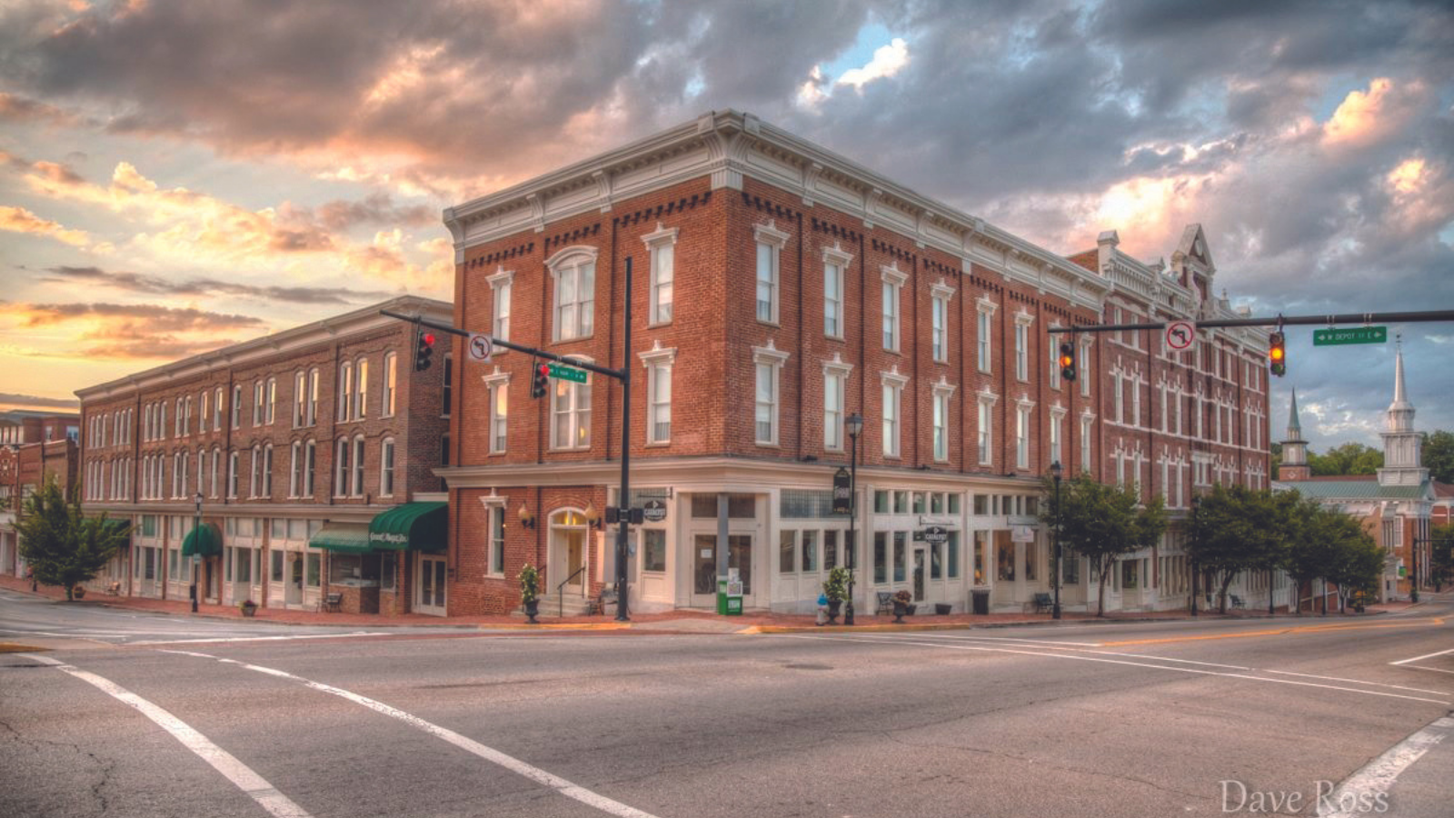 a building with a corner of a street