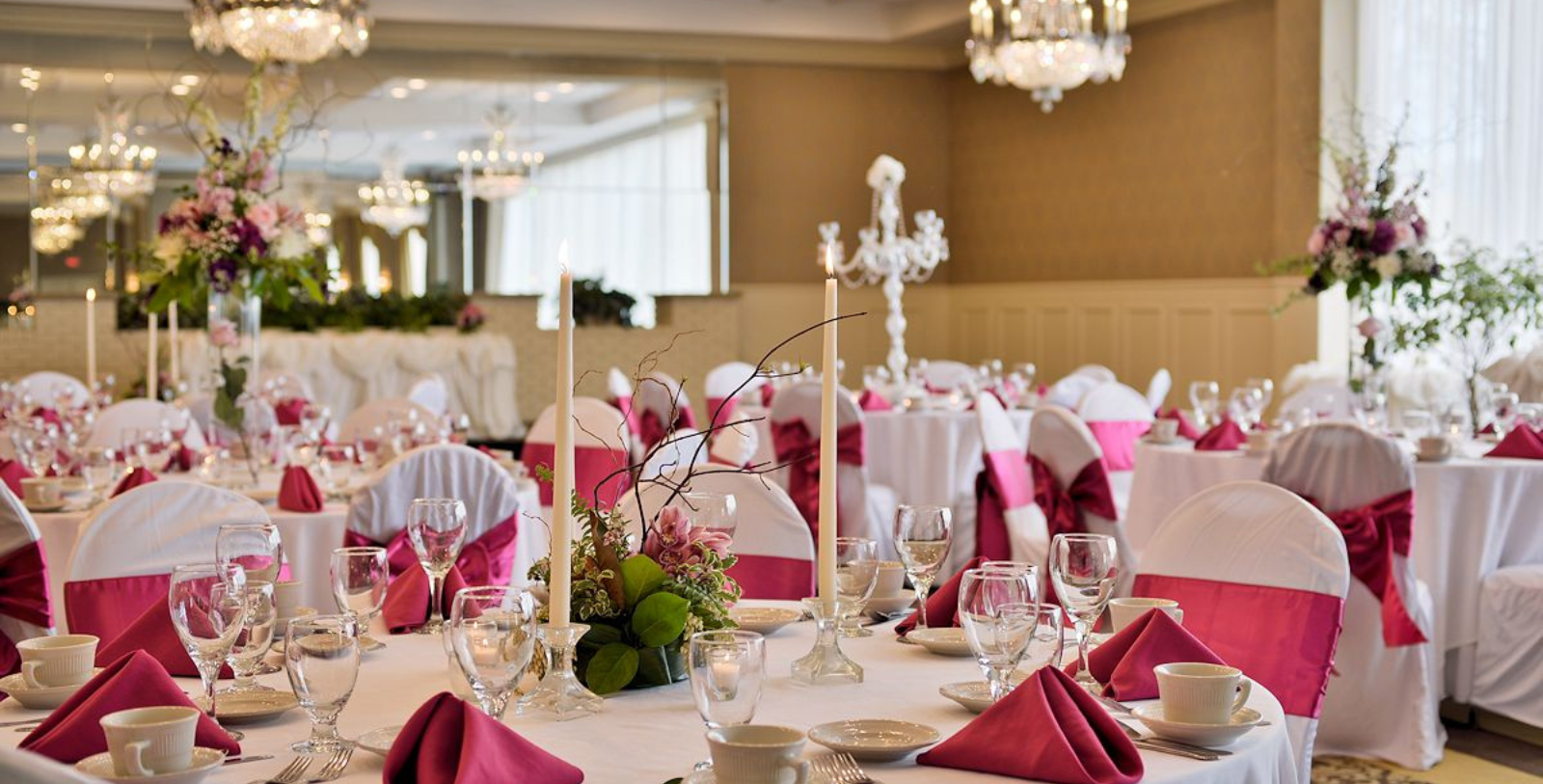 a table set for a wedding