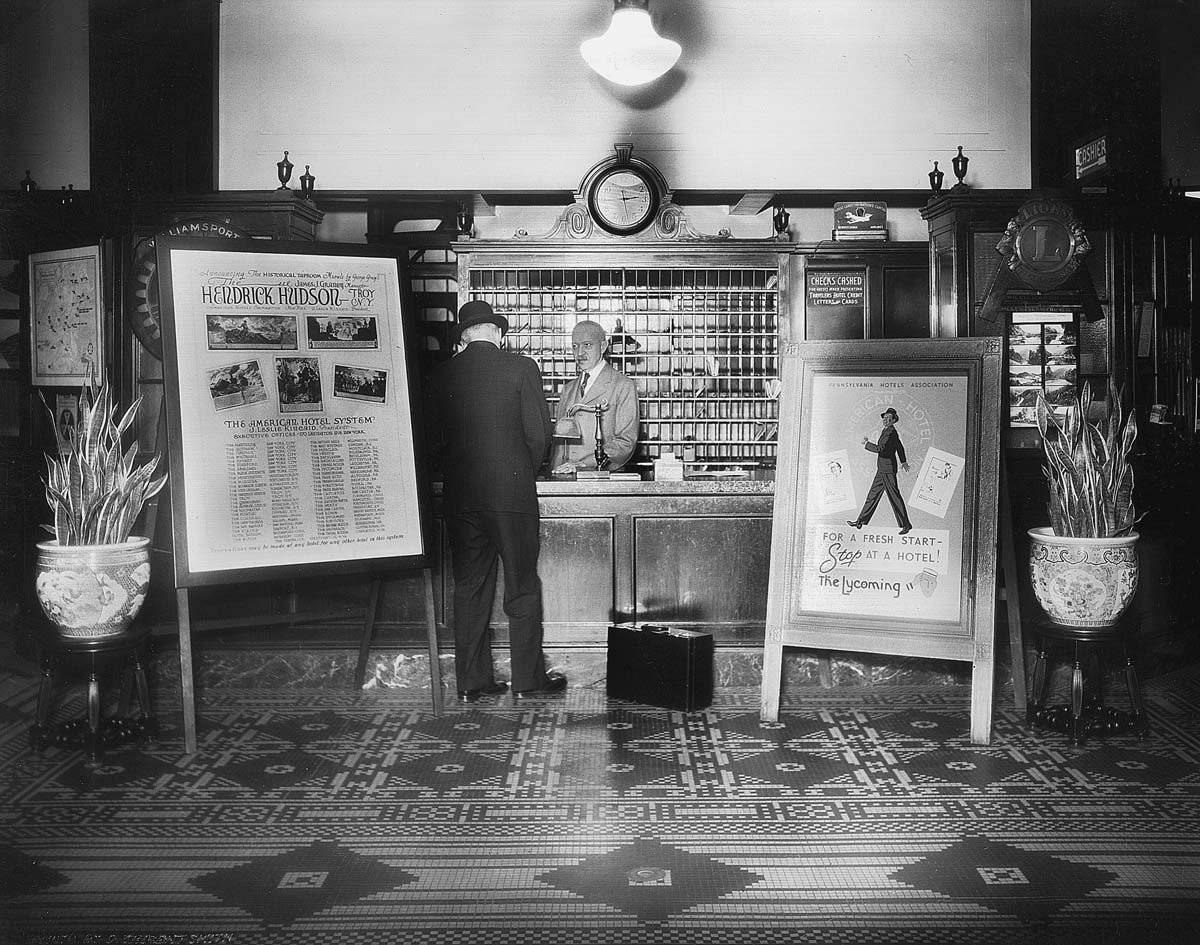 a man standing at a counter