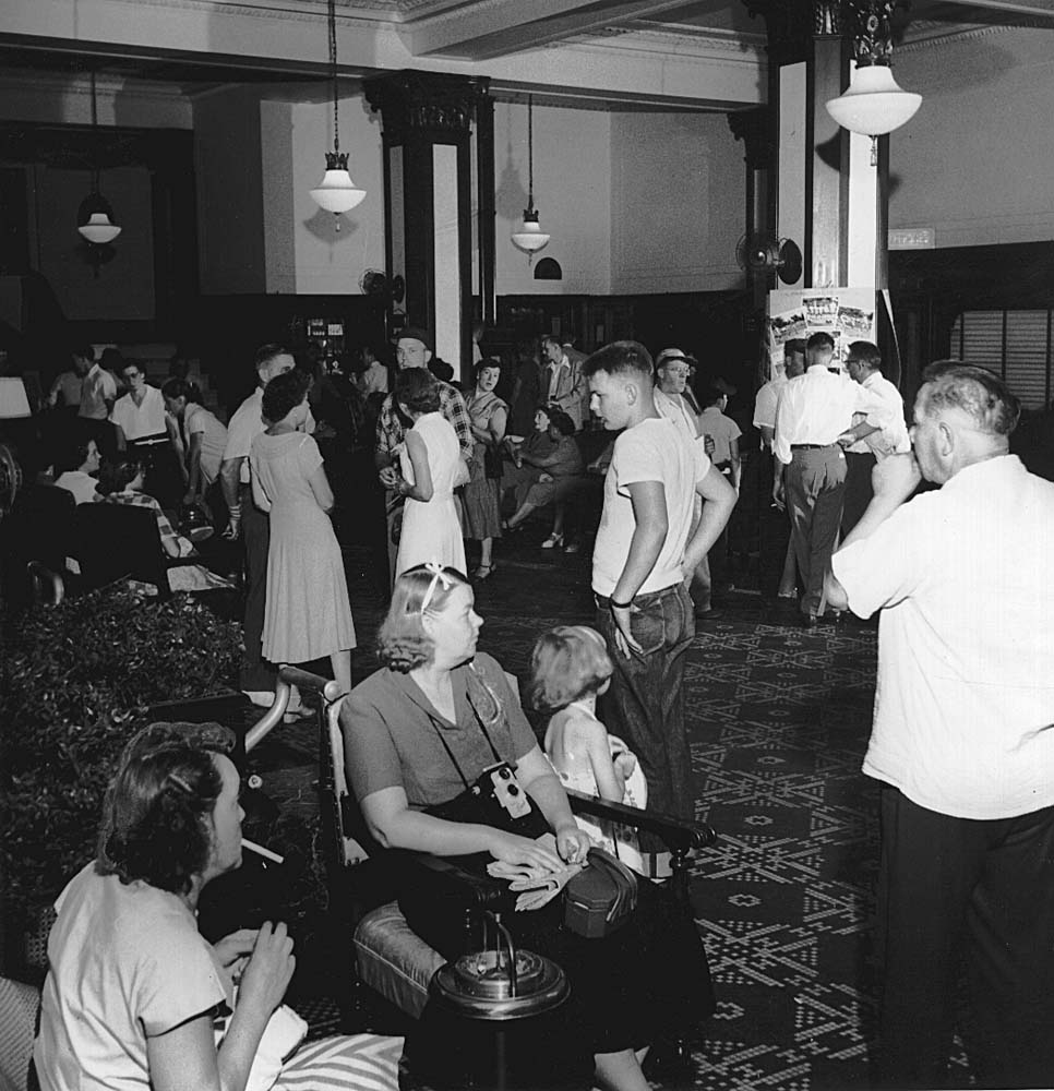 a group of people in a room