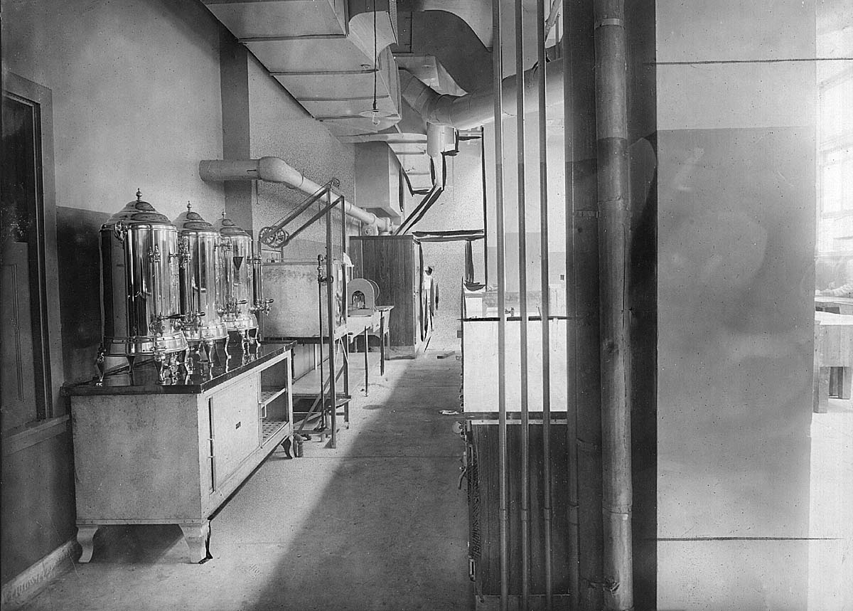 a room with pipes and equipment