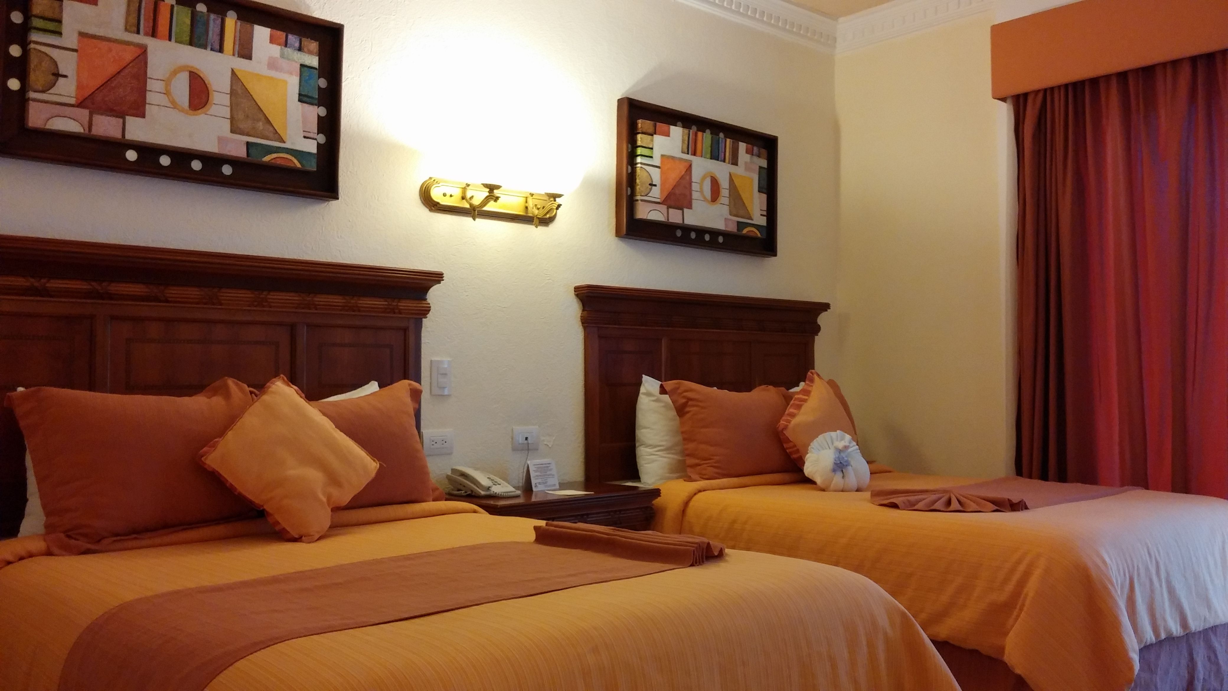 two beds in a room