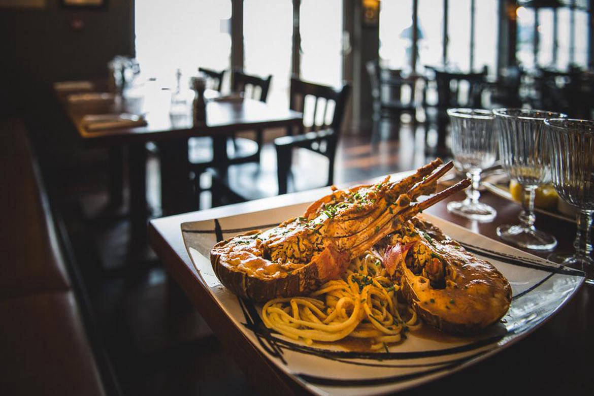 a plate of food on a table