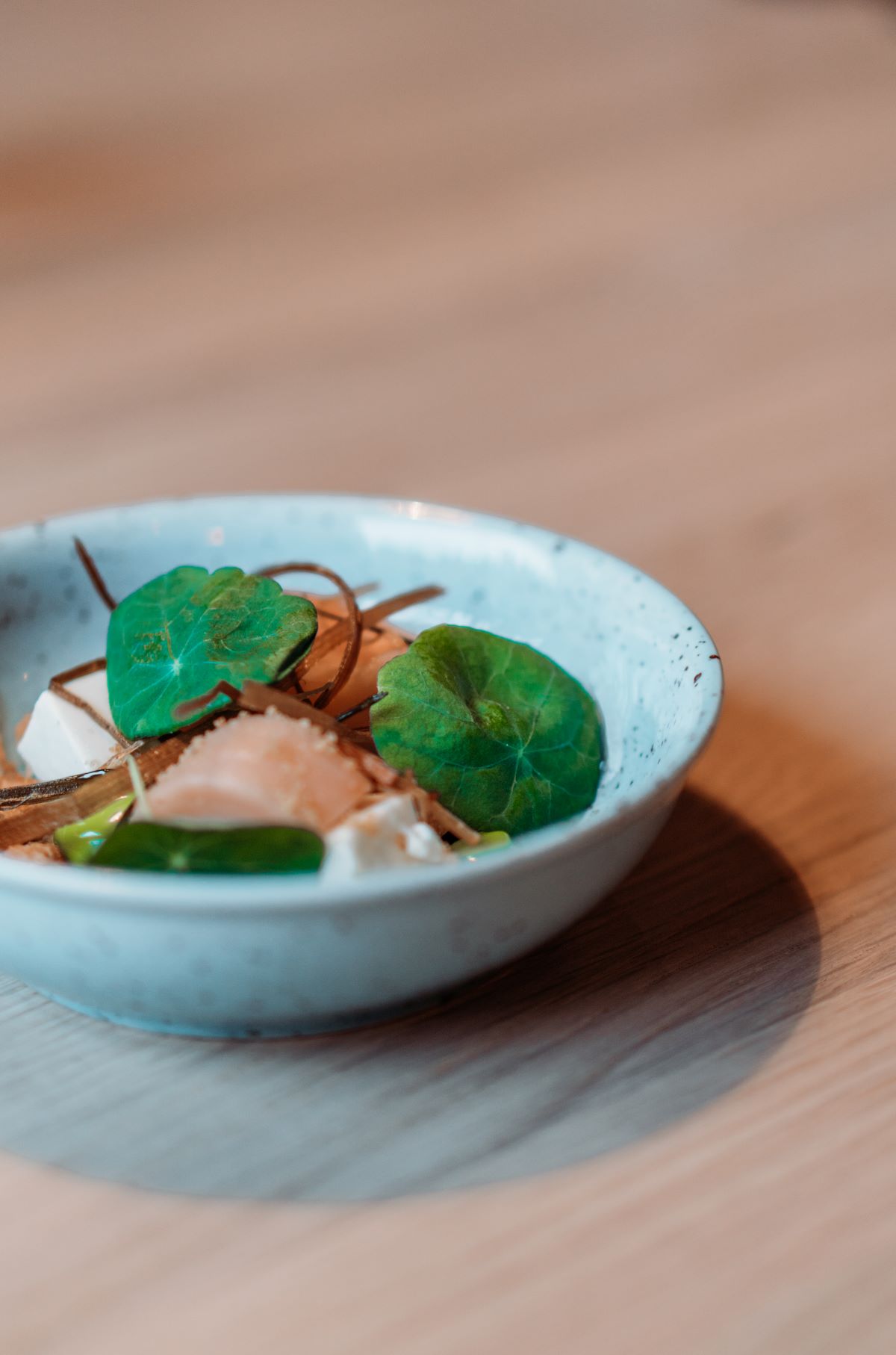 a bowl of food on a table