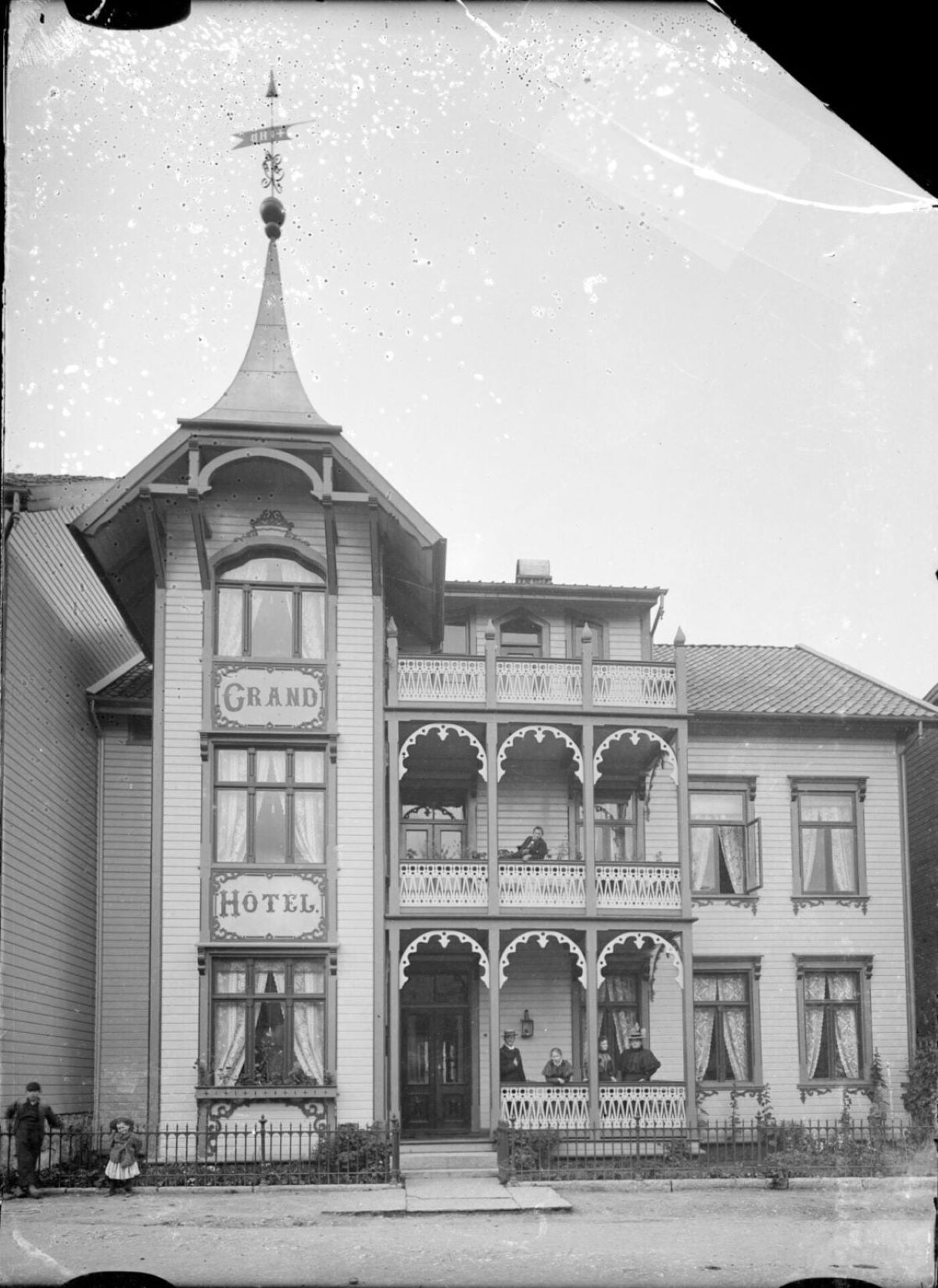 a large building with a large balcony