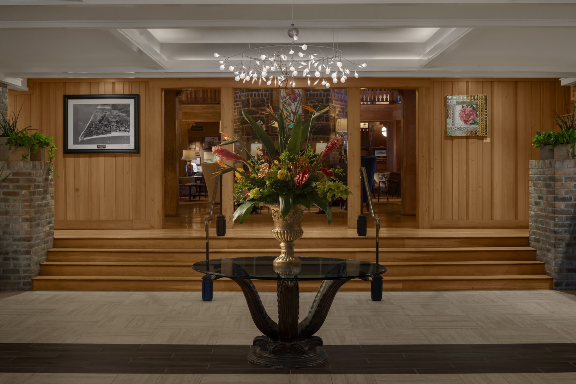a vase of flowers on a table
