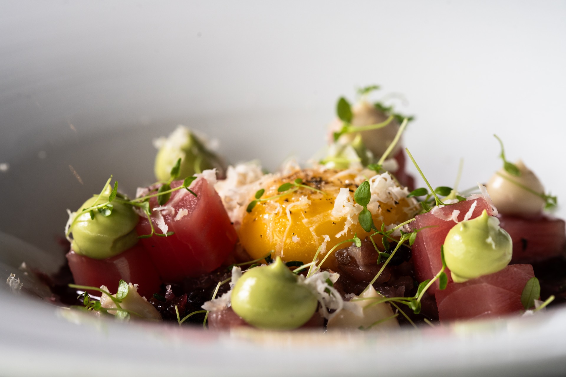 a close up of food