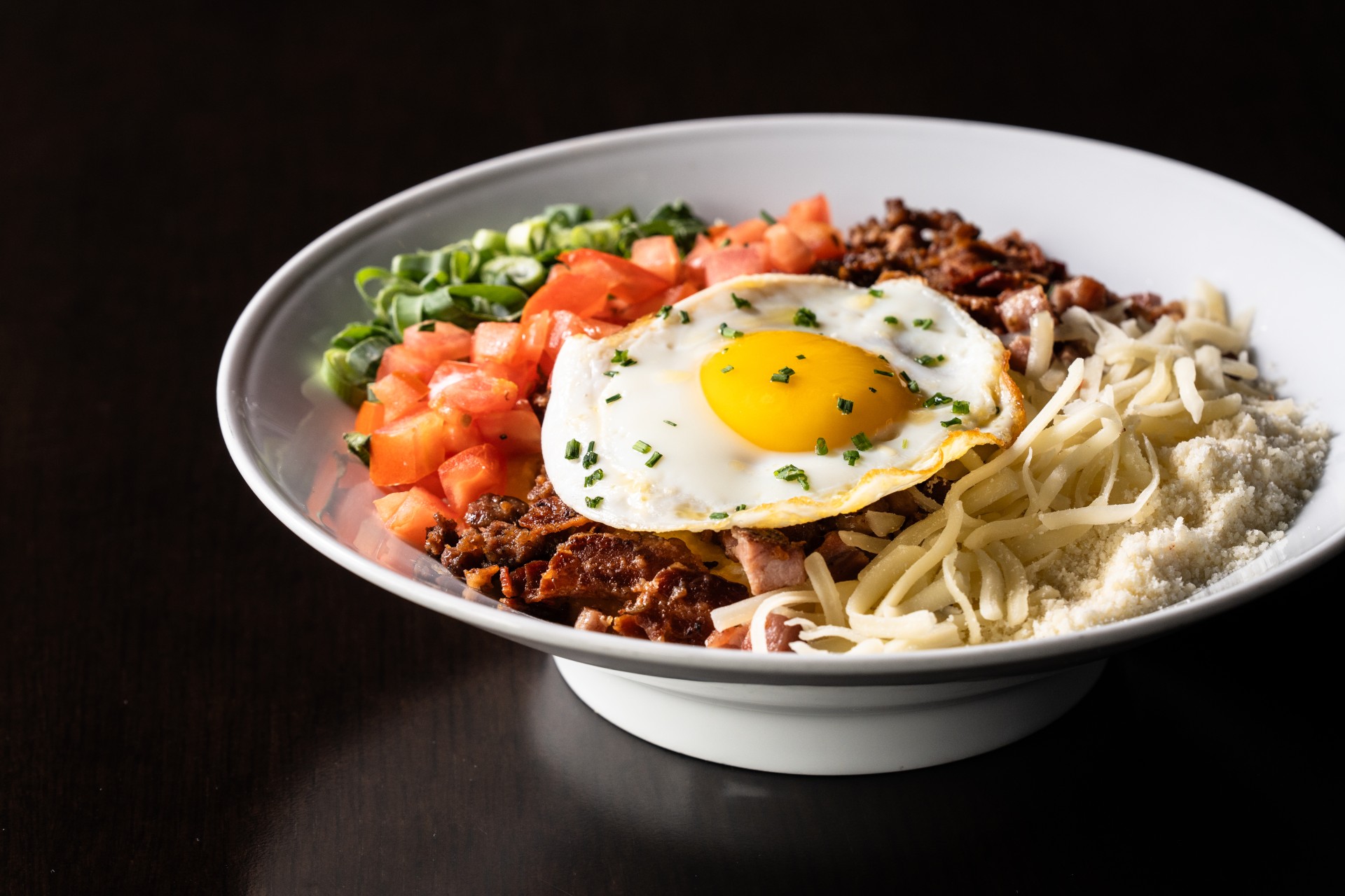 a bowl of food on a table