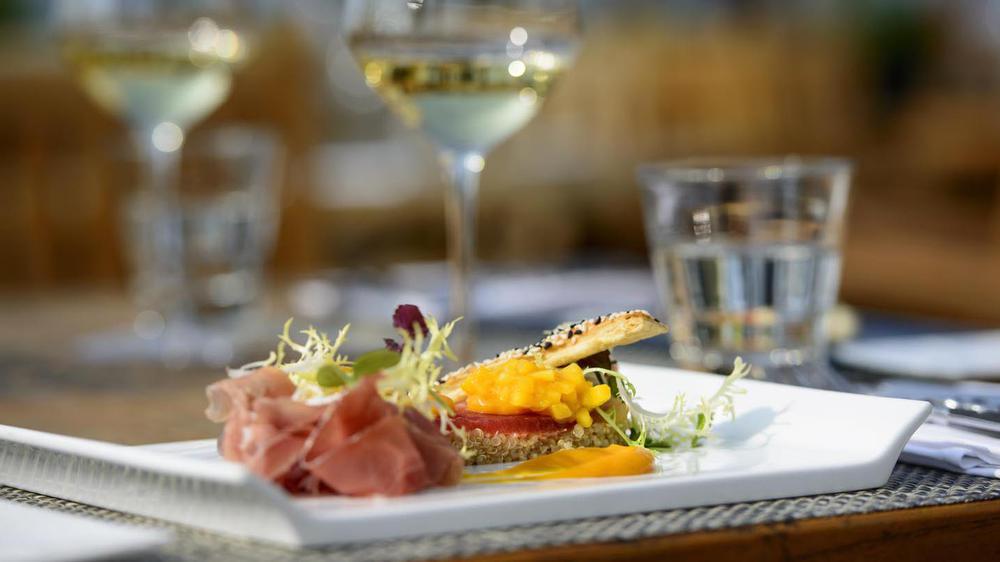 a plate of food on a table