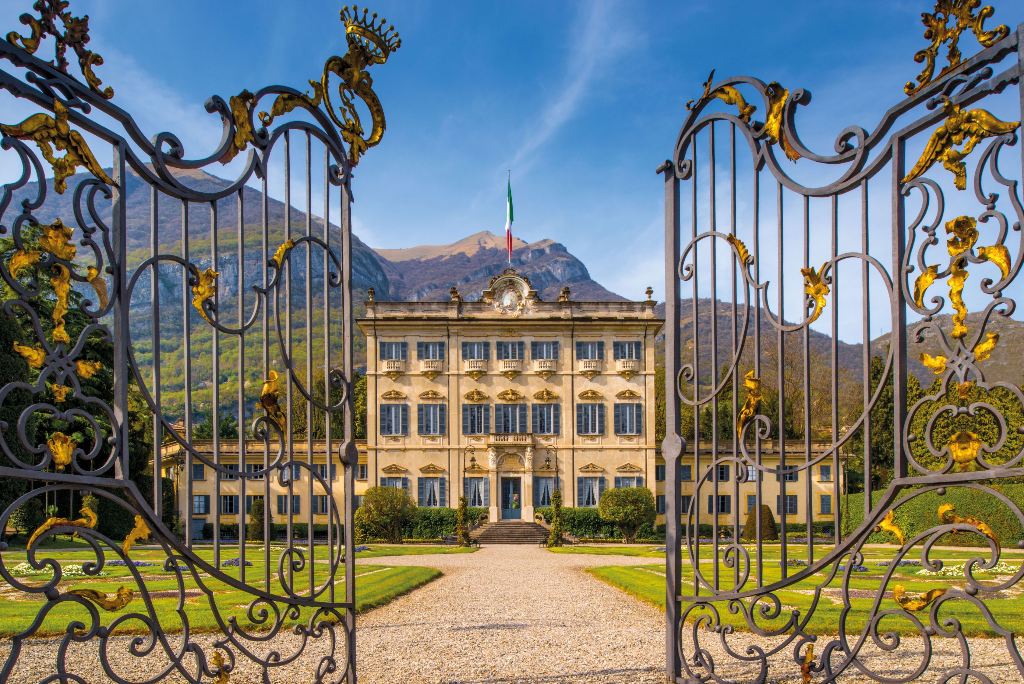 a gated entrance to Eram Garden