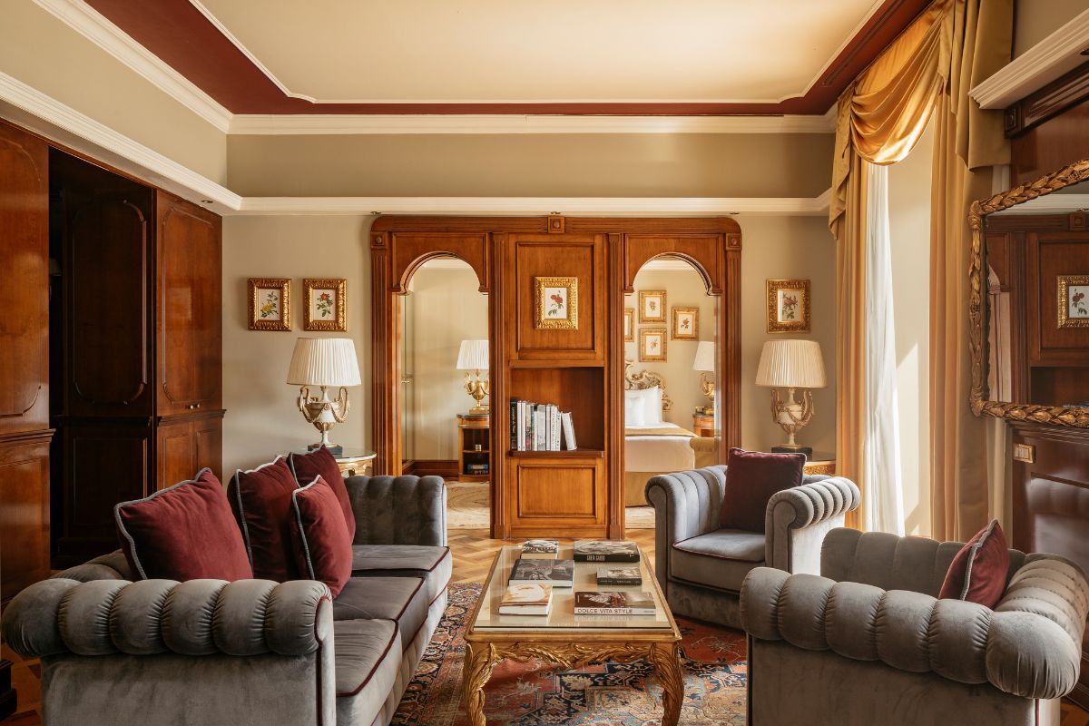 a living room with a couch and a coffee table