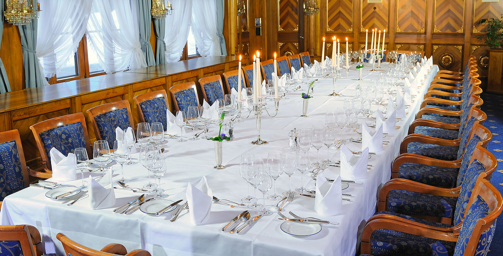 a table set for a dinner party