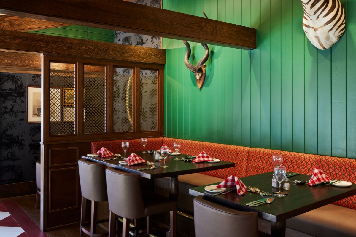 a table set up in a restaurant