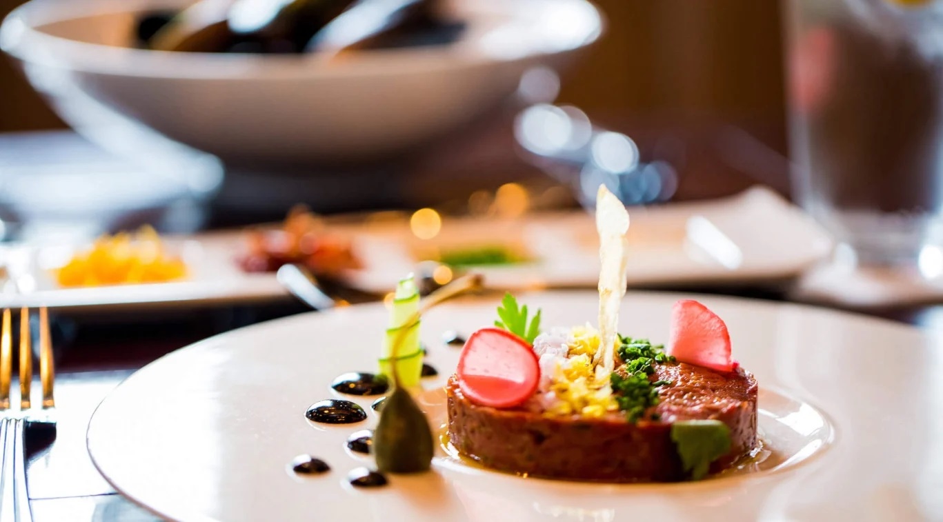 a plate of food on a table