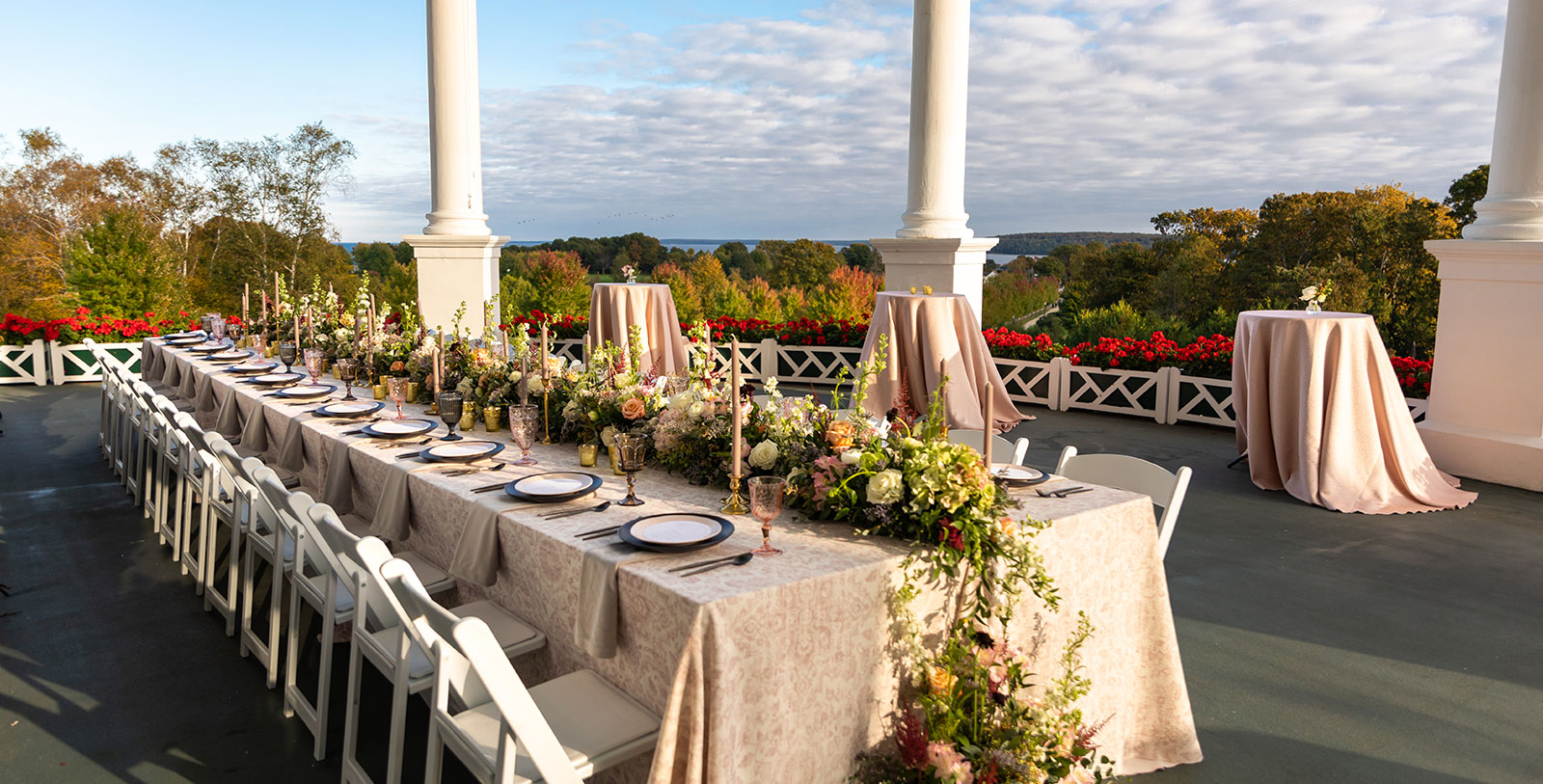 a table set for a dinner party