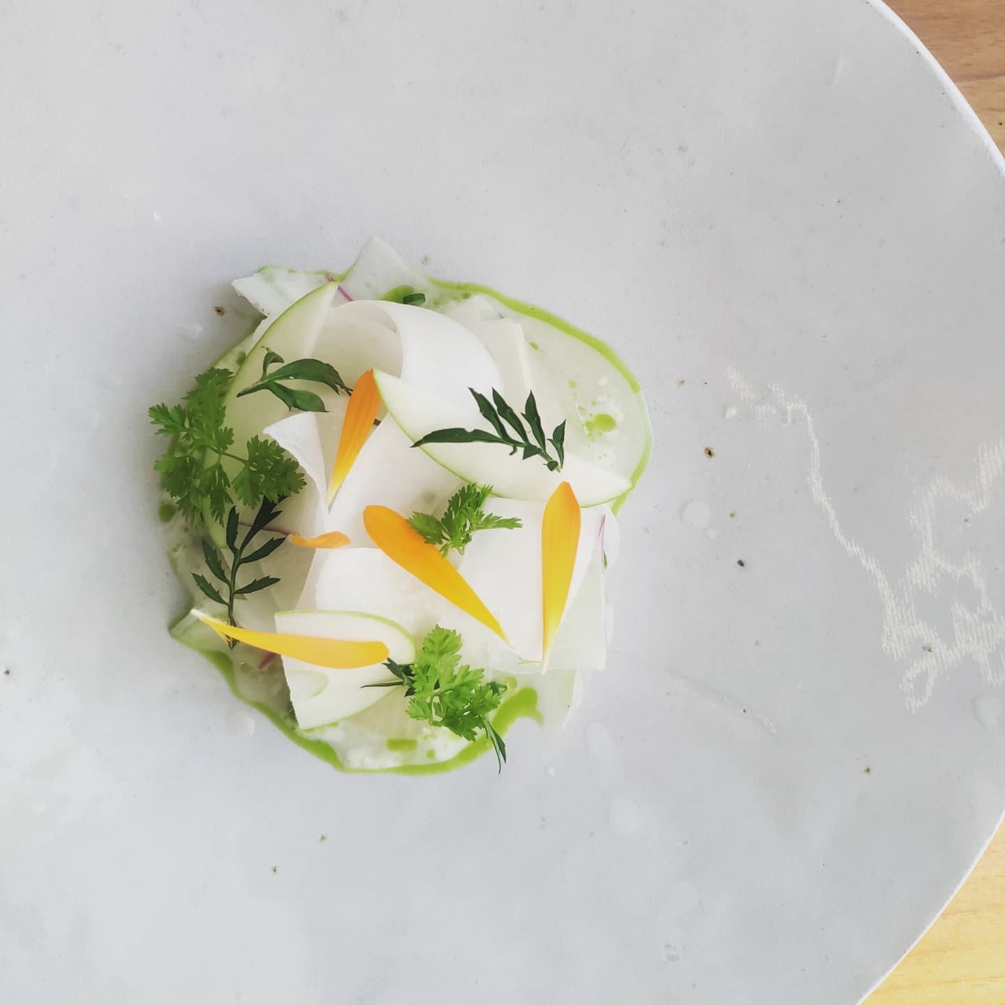 a plate of food on a table