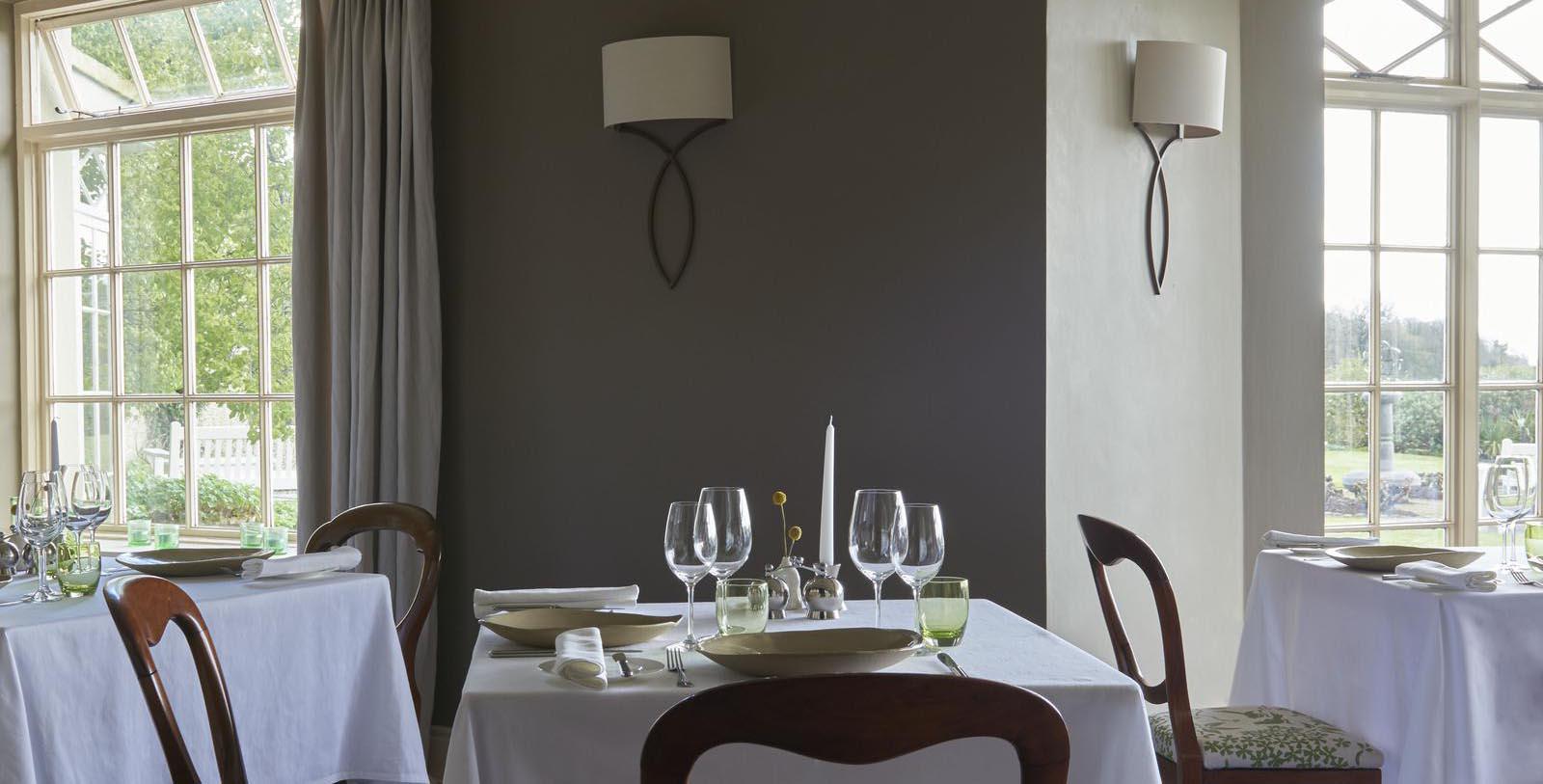 a table set for a dinner