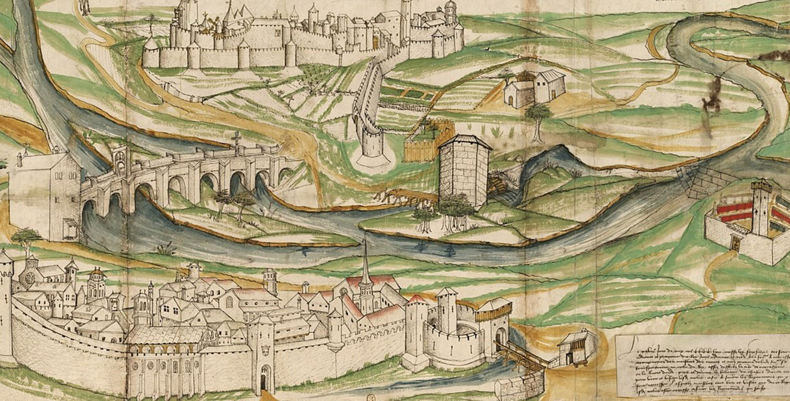 a drawing of a city