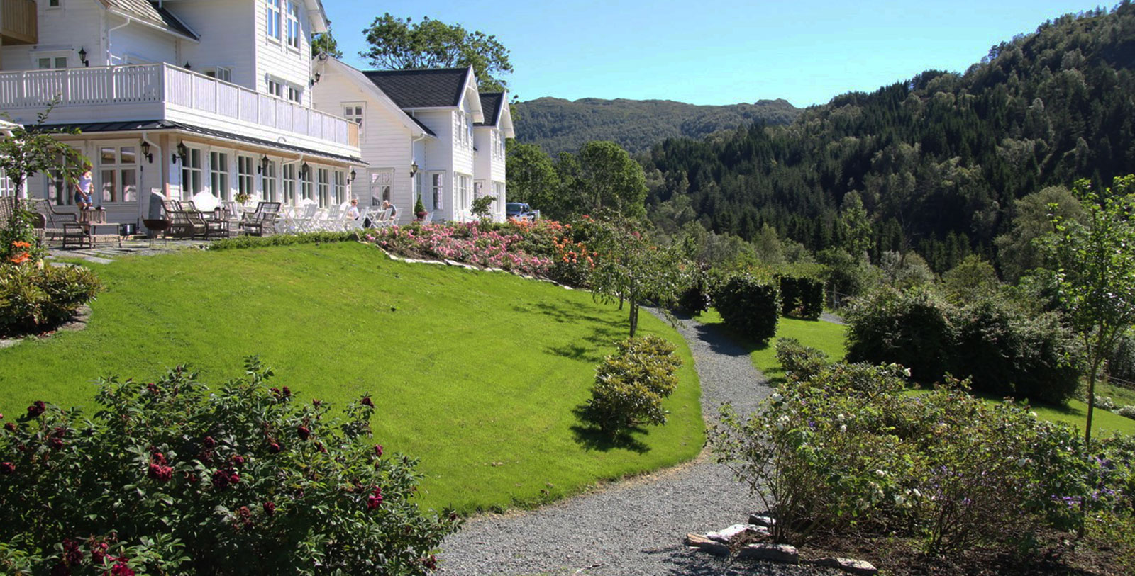a house with a path leading to it