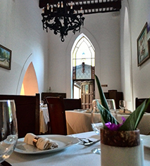 a table set for a restaurant