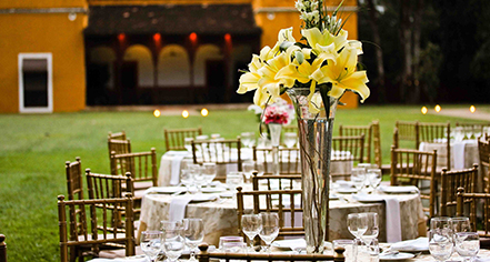 a table set for a party