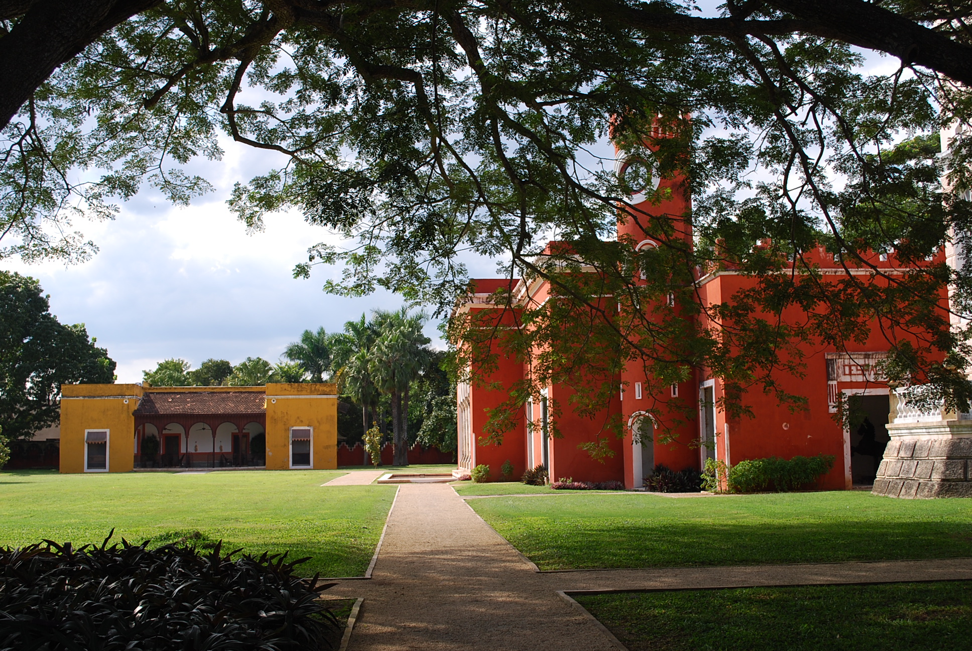 a path leading to a building