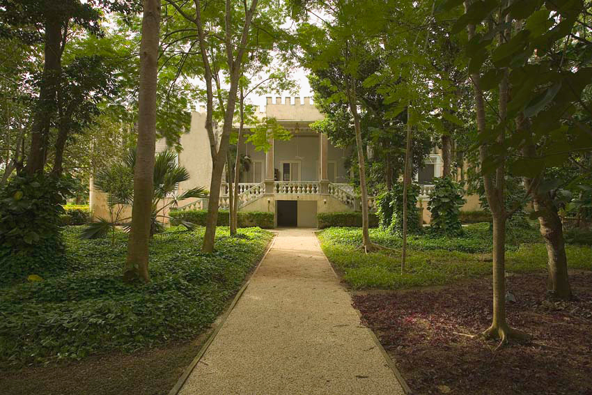 a path leading to a building