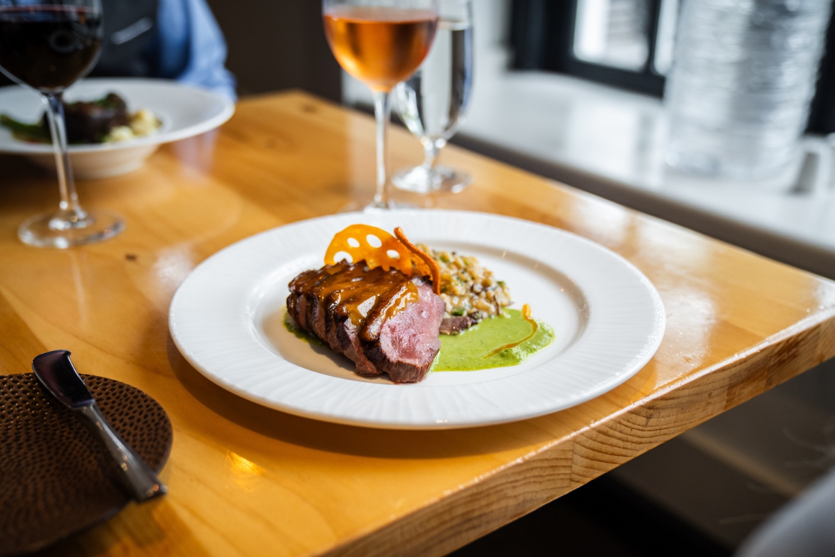 a plate of food on a table