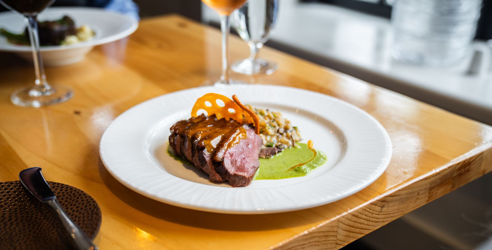a plate of food on a table