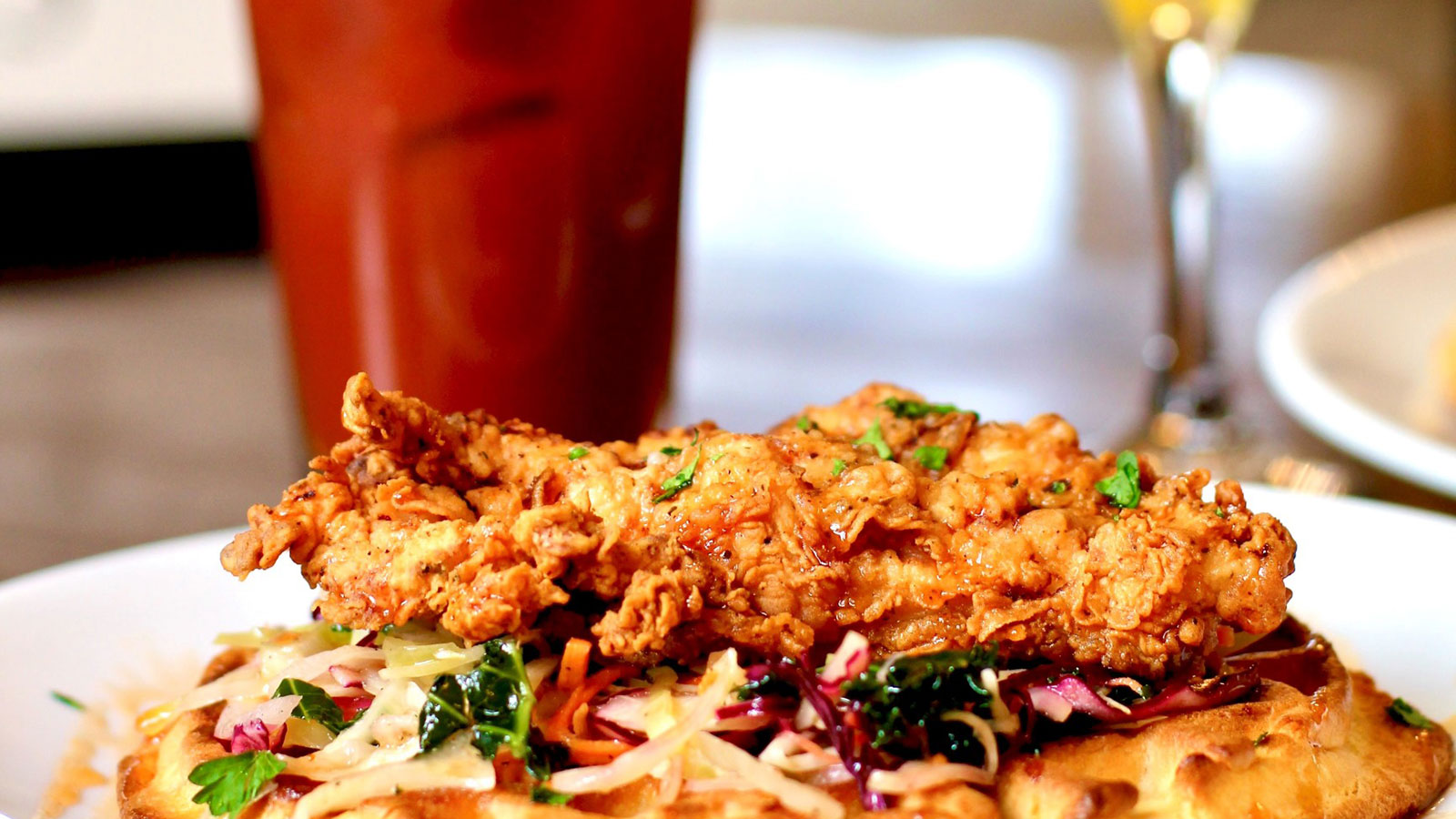 a close up of food