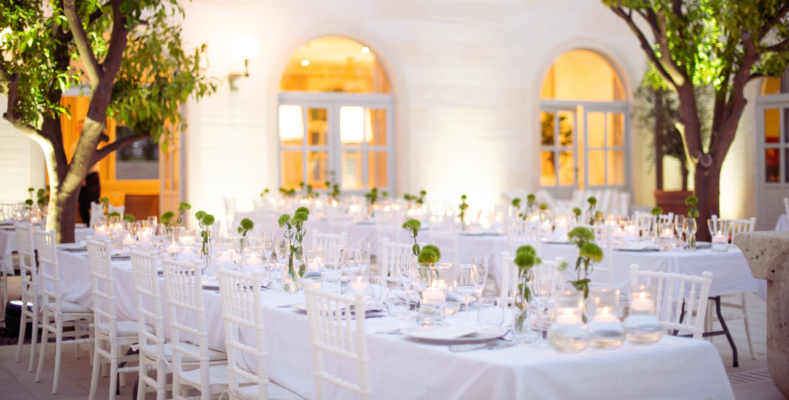 a table set for a dinner party
