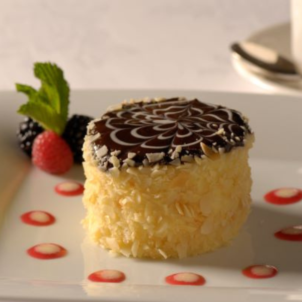 a dessert on a plate