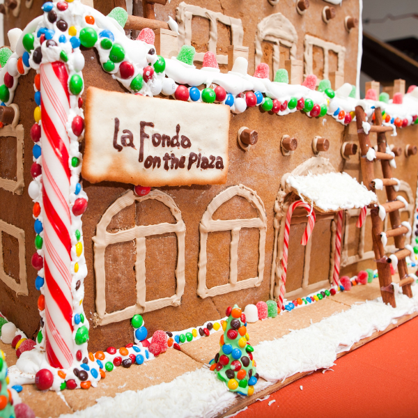 a gingerbread house with candy