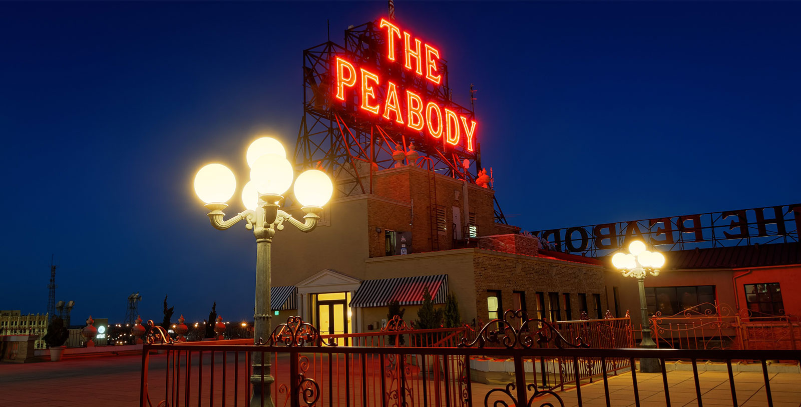 a building with a sign on top