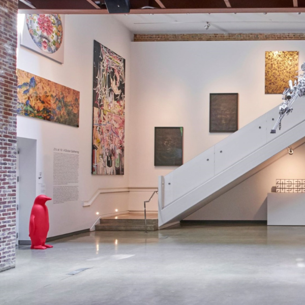 a staircase in a museum