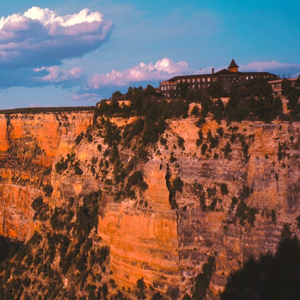 a building on a cliff