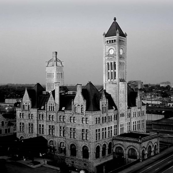 a large building with a clock tower