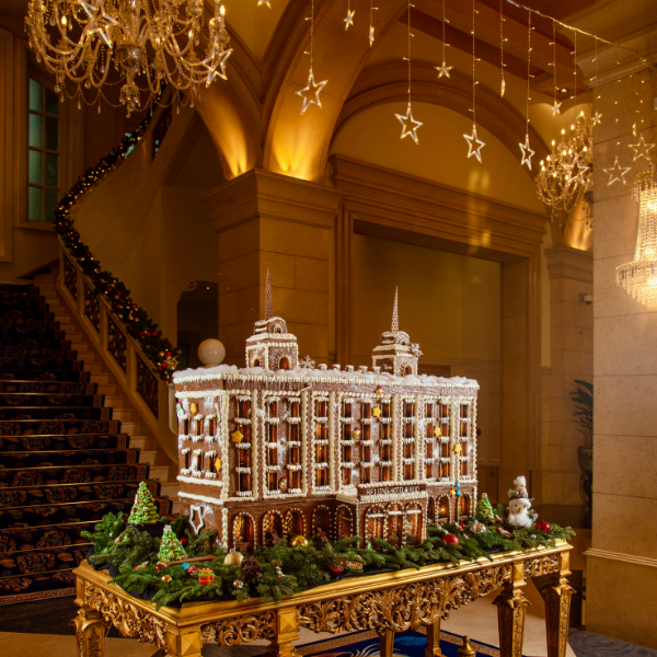 a gingerbread house on a table